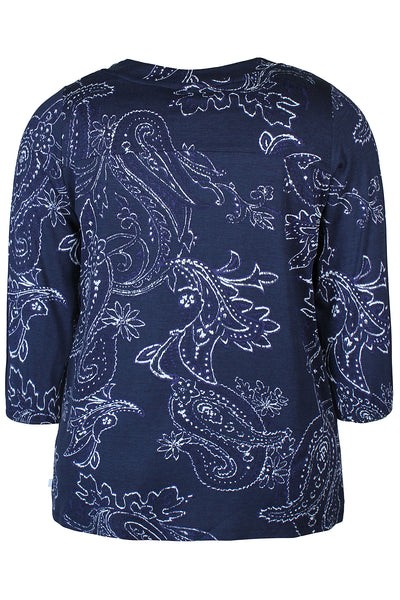 Zhenzi - Sylva 629 blússa með paisley mynstri